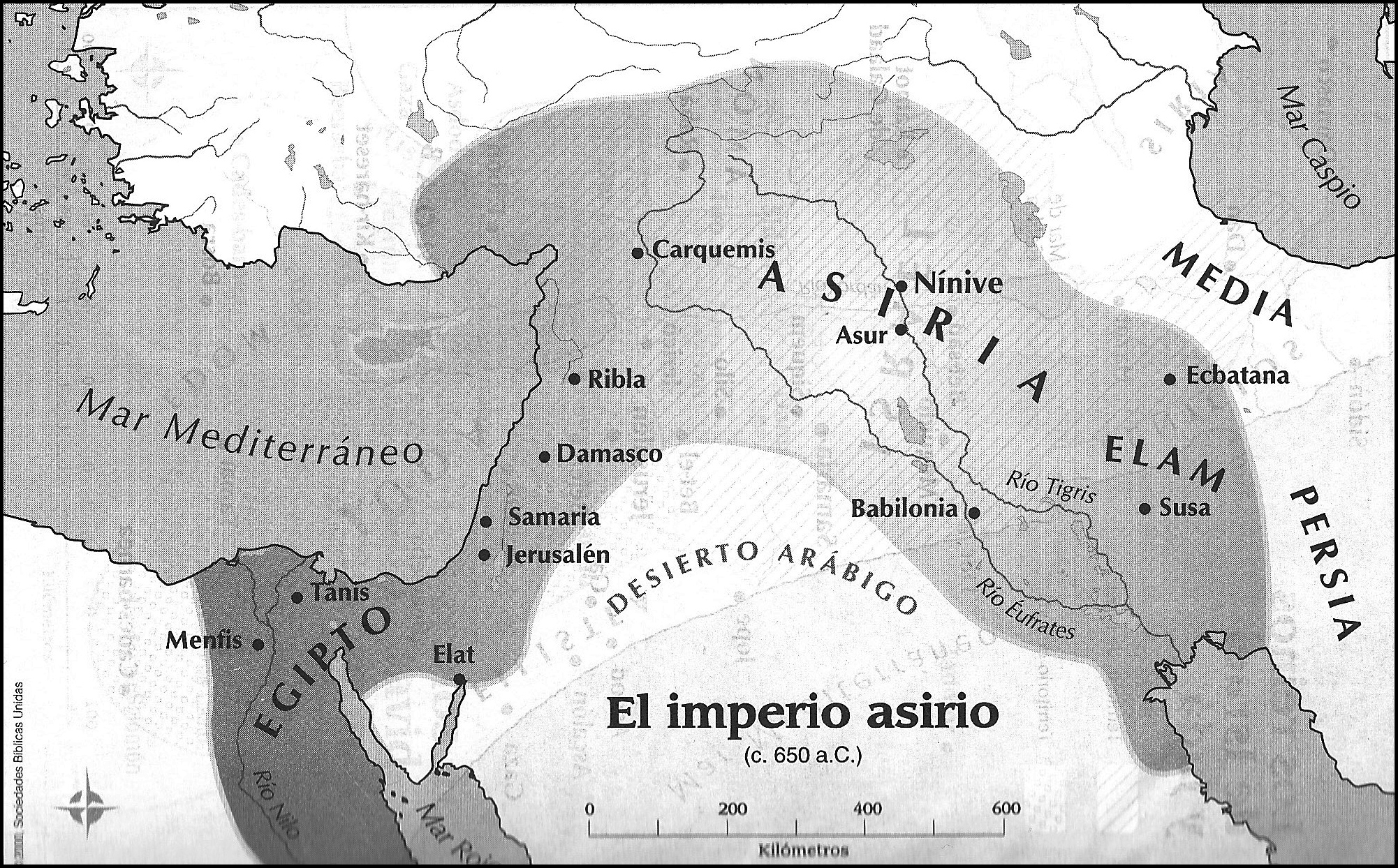 Mapa del Imperio Asirio