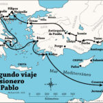 Mapa del Segundo viaje misionero de Pablo