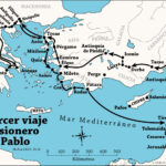 Mapa del tercer viaje misionero de Pablo