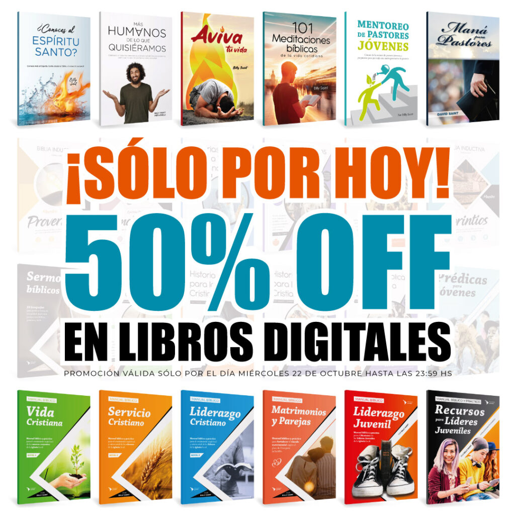 Sólo por hoy 50% OFF en libros digitales
